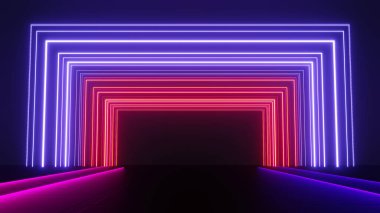 Karanlık sahnede parlayan üç boyutlu flaş ve ışık yansıması. Hız ışığı hareket çizgileri.