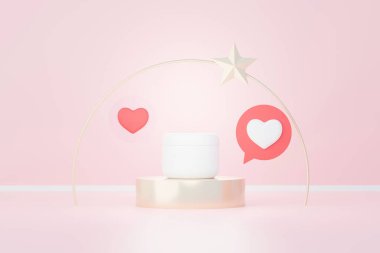 3 boyutlu boş kozmetik cilt ürünleri ya da paketleme modeli. Güzellik sabunu ve spa konsepti. Cilt sağlığı için losyon yağı nemlendirici. Markalaşma için kaliteli ve lüks tasarım.