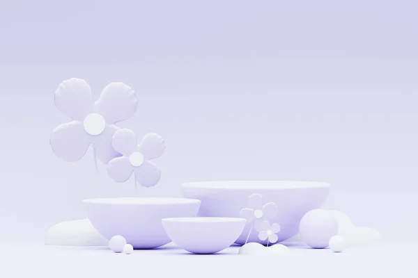 Render Pastel Purple Minimal Background Podium Stand Purple Stage Platform —  Fotos de Stock