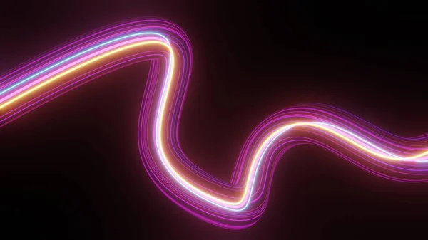 Abstract Colorful Neon Glowing Light Background Speed Light Illuminated Florescent — 스톡 사진