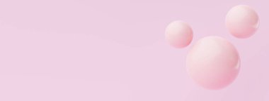 3 boyutlu pastel top, sabun köpükleri, havada süzülen kabarcıklar, pastel arka planda izole edilmiş. Soyut sahne.