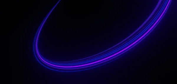 3d render of flash neon and light glowing on dark scene. Speed light moving lines.