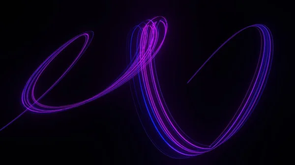 Render Flash Neon Light Glowing Dark Scene Speed Light Moving — Stock Photo, Image