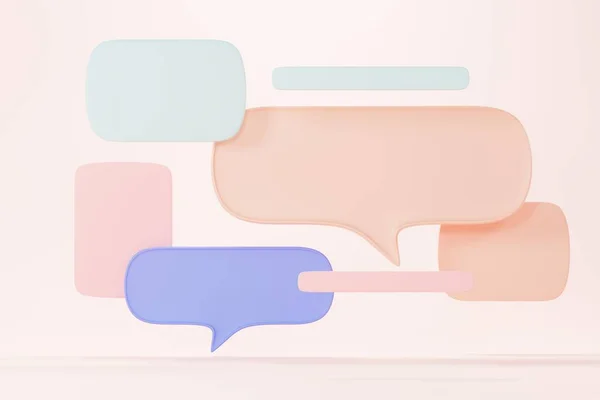 Weergave Van Bubble Chat Talk Bar Met Kennisgeving Social Media — Stockfoto