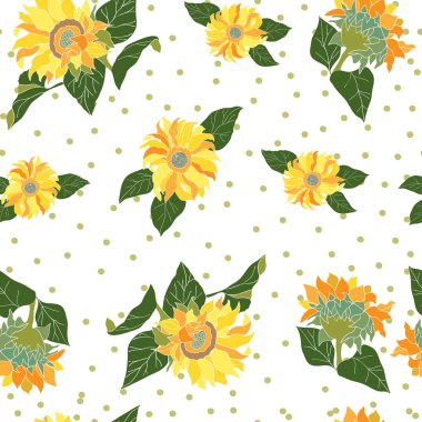 Ayçiçekli kusursuz desen