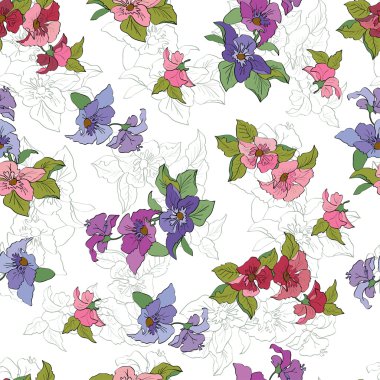 Dikişsiz çiçek tasarım.