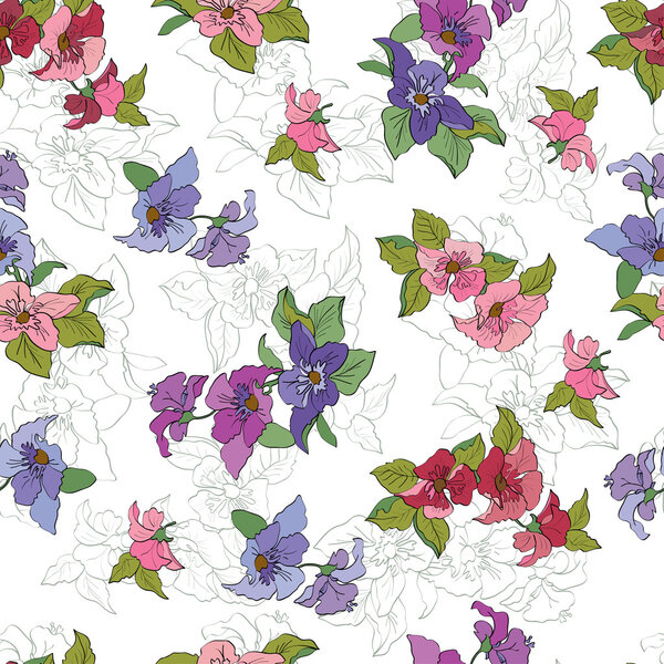 Seamless floral design.