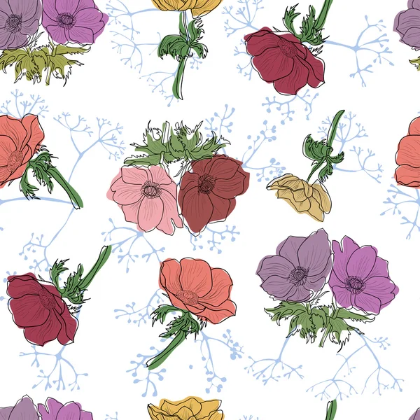 Design floral sans couture . — Image vectorielle
