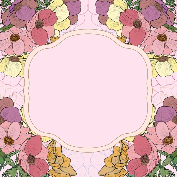 Bordure florale décorative — Image vectorielle