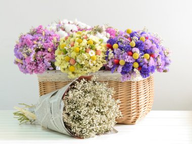 Beautiful dried flowers clipart
