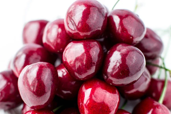 Reife Kirschen Aus Nächster Nähe Beeren Makrofoto — Stockfoto