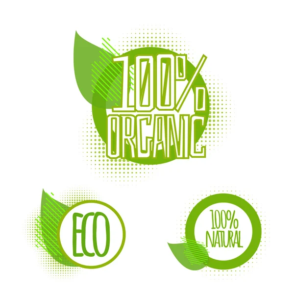 100 percent Organic product stamp — Stock Vector
