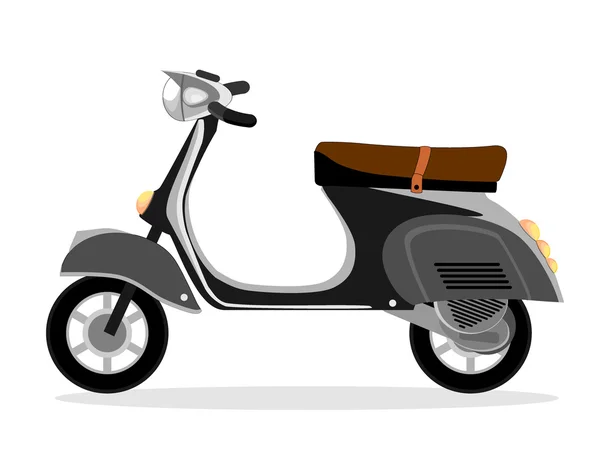 Motorfiets scooter op een witte achtergrond, vector — Stockvector