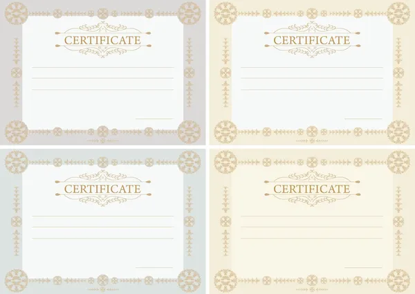 Certificats horizontal — Image vectorielle