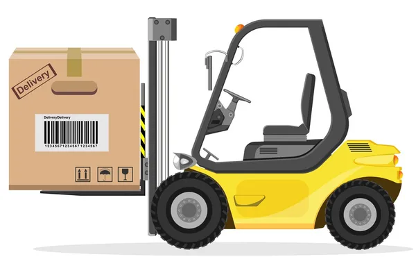 Loader with box — Stock Vector