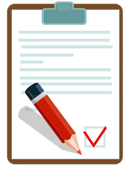 Document for signature — Stock Vector