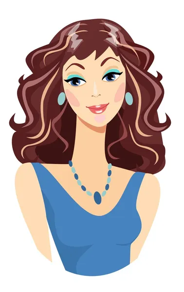 Retrato de hermosa chica — Vector de stock