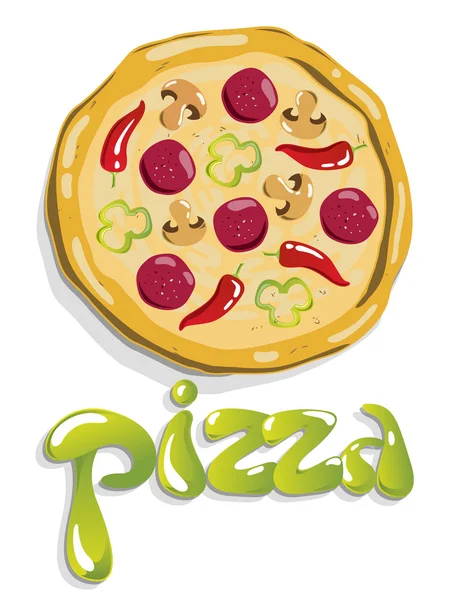Ilustracja pizzy — Wektor stockowy
