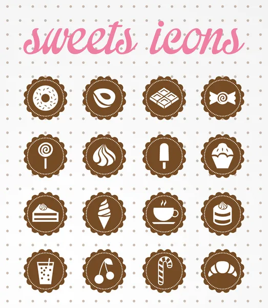 Sweets icons — Stock Vector