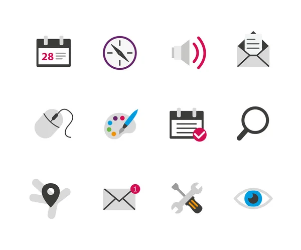 Web application Icons set. — Stok Vektör