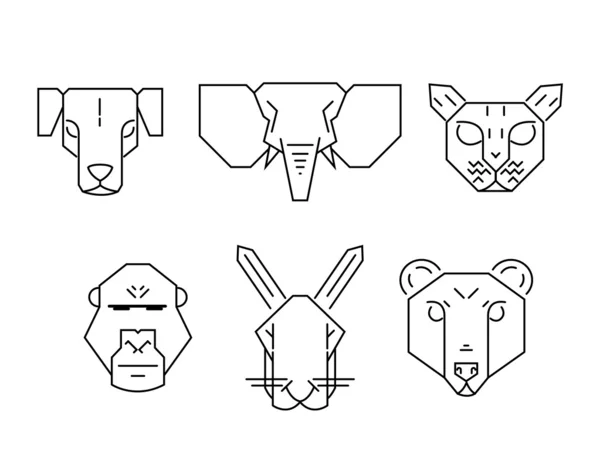 Hayvan Icon set — Stok Vektör