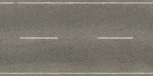 Seamless texture of grey, slightly worn road with white stripes. — Stock Photo, Image