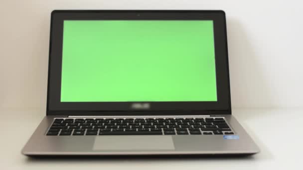 Notebook - green-Screen - isoliert — Αρχείο Βίντεο