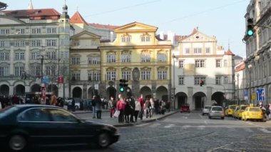 tramvay ile Prag Street Timelapse