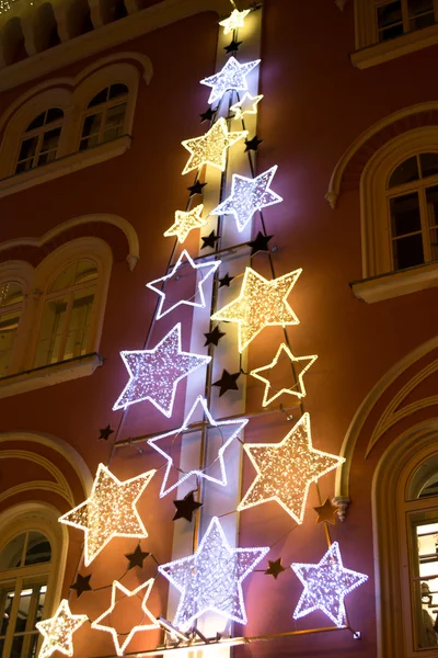 Christmas decoration on the building — Stock Photo, Image