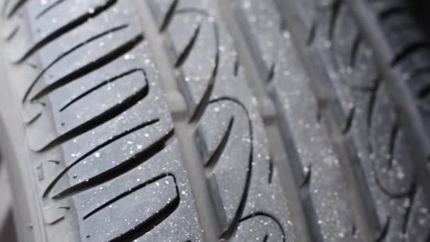 Tyre (car) - detail — Stock Video