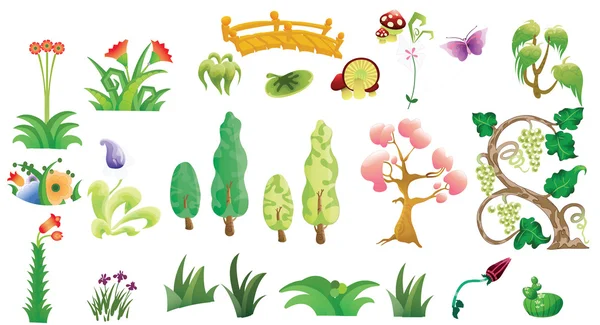 Total de plantas — Vector de stock