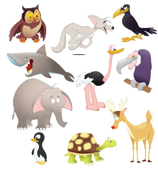 Общее количество животных и птиц — стоковый вектор