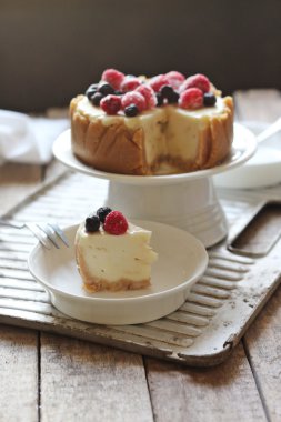 Cheesecake, pişmiş peyniri puding, tatlı