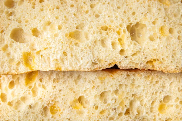 Ciabatta Tarwemeel Brood Zuurdesem Gist Olijfolie Italiaans Recept Vers Portie — Stockfoto