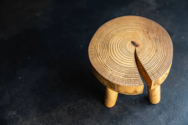 Stand Kitchen Utensils Kitchen Cutting Board Natural Wood Small Stool — Stock Photo, Image