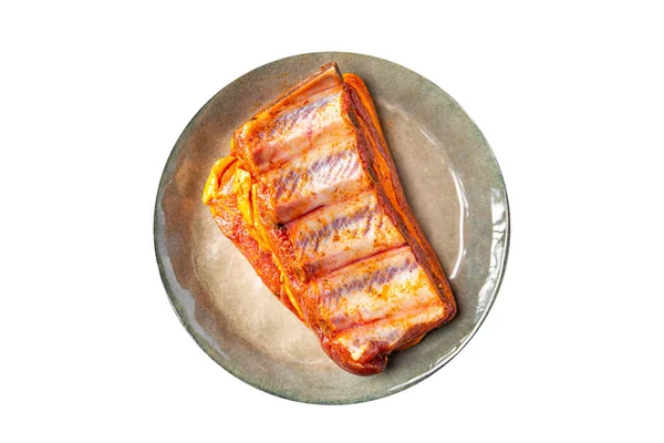 생갈비뼈 돼지고기 향신료 파프리카 테이블 러시아 — 스톡 사진