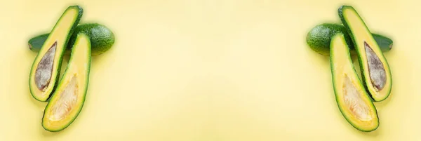 Авокадо Фрукти Свіжа Їжа Закуска Столі Візерунок Копіювання Простору Харчування — стокове фото