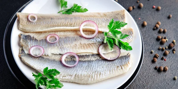 Ρέγγα Ψάρια Φιλέτο Θαλασσινά Μια Μερίδα Έτοιμη Φάει Σνακ Γεύμα — Φωτογραφία Αρχείου