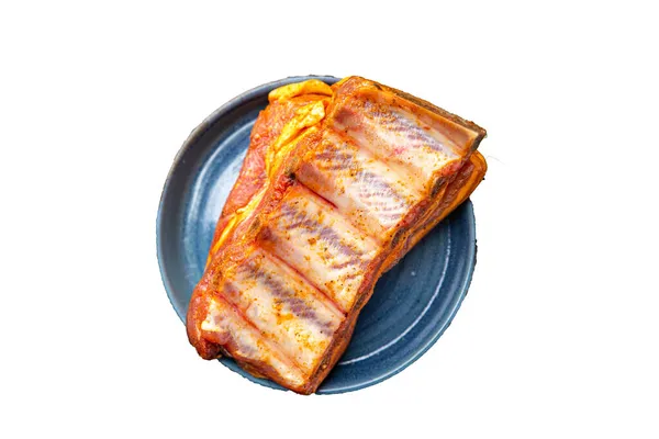 Costillas Crudas Carne Fresca Carne Cerdo Especias Carne Res Ternera — Foto de Stock