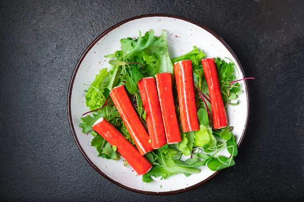 Caranguejo Pau Surimi Frutos Mar Carne Caranguejo Refeição Semi Acabada — Fotografia de Stock