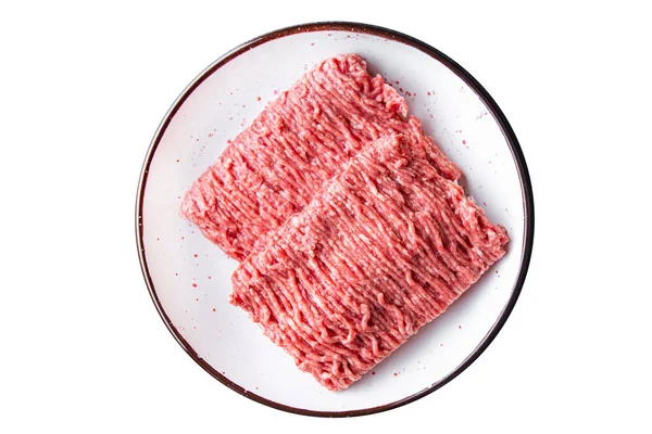Gehakt Vlees Rauw Varkensvlees Rundvlees Lamsvlees Maaltijd Snack Tafel Kopiëren — Stockfoto