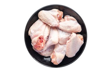 Çiğ tavuk kanadı et kümes hayvanları taze yemek fotokopi uzay yemeği arka plan kırsal keto veya paleo diyeti
