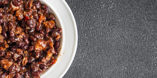 Makanan Berkacang Merah Makanan Ringan Sehat Meja Menyalin Ruang Makanan — Stok Foto