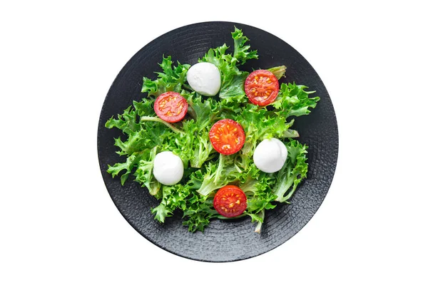 Insalata Mozzarella Pomodoro Lattuga Rucola Pasto Sano Cibo Dieta Spuntino — Foto Stock