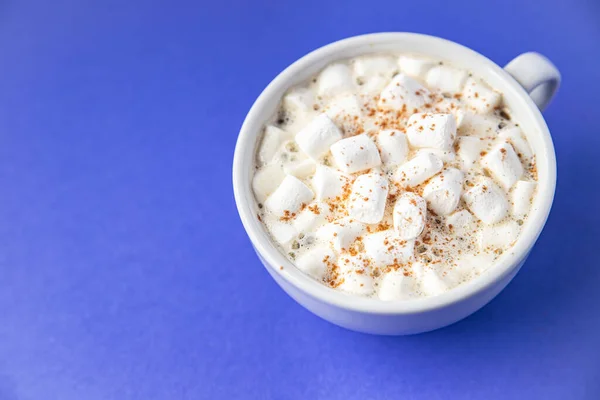 Marshmallow Heiße Schokolade Kakao Süßes Getränk Kaffee Heißgetränk Wärmende Mahlzeit — Stockfoto