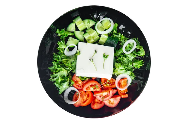 Feta Salad Vegetable Mix Healthy Meal Food Diet Snack Table — 图库照片