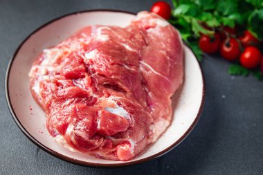 Domuz eti, omuz, kalça, taze yemek, domuz eti, sağlıklı yemek. Fotokopi, uzay, arka plan, kırsal üst görüş, keto veya paleo diyeti.