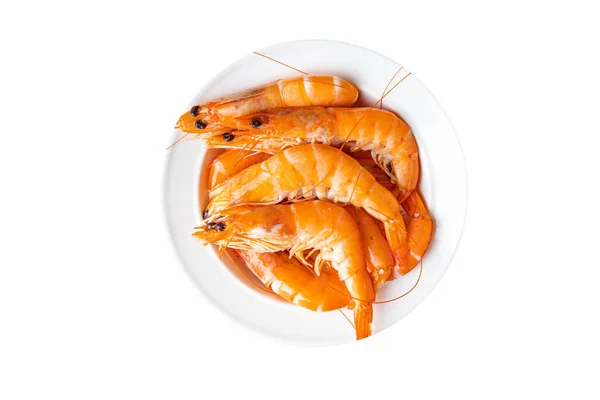 Shrimp Food Prawn Seafood Healthy Meal Food Snack Table Copy — стоковое фото