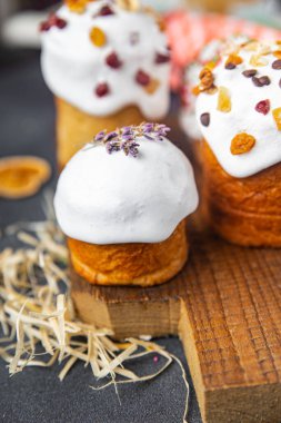 easter cake sweet dessert easter treat meal orthodox christians holiday food snack on the table copy space food background rustic top view 