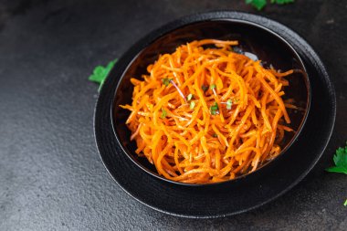 carrot salad vegetable beta carotene fresh healthy meal food snack on the table copy space food background rustic 